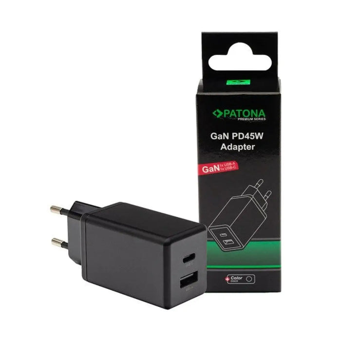 PATONA Premium Charger GaN PD45W 1xUSB-C 1xUSB-A PD3.0