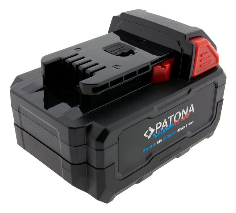 PATONA Platinum 18V батерия за Milwaukee M18 с USB-C порт PD45W Черен