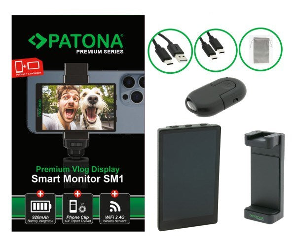 PATONA 4199 монитор с камера 10,1 см (3,97") Черен 480 x 800 пиксела Сензорен екран
