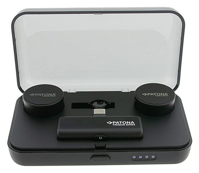 PATONA Premium Professional Lavalier Microphone Set PTS-I91S с кутия за зареждане