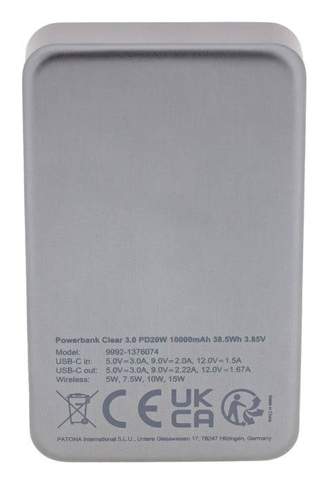 PATONA 9992 Преносима батерия Powerbank Lithium Polymer (LiPo) 10000 mAh Черен