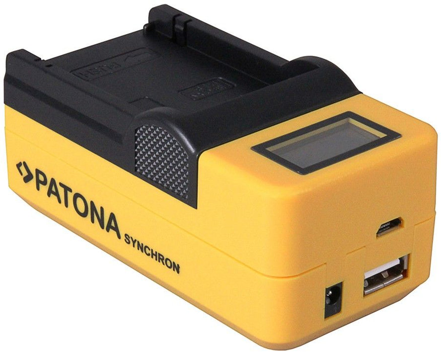 Зарядно Patona - Synchron, Sony NP-FM50/VW-VBD1/BN-V607U, жълто