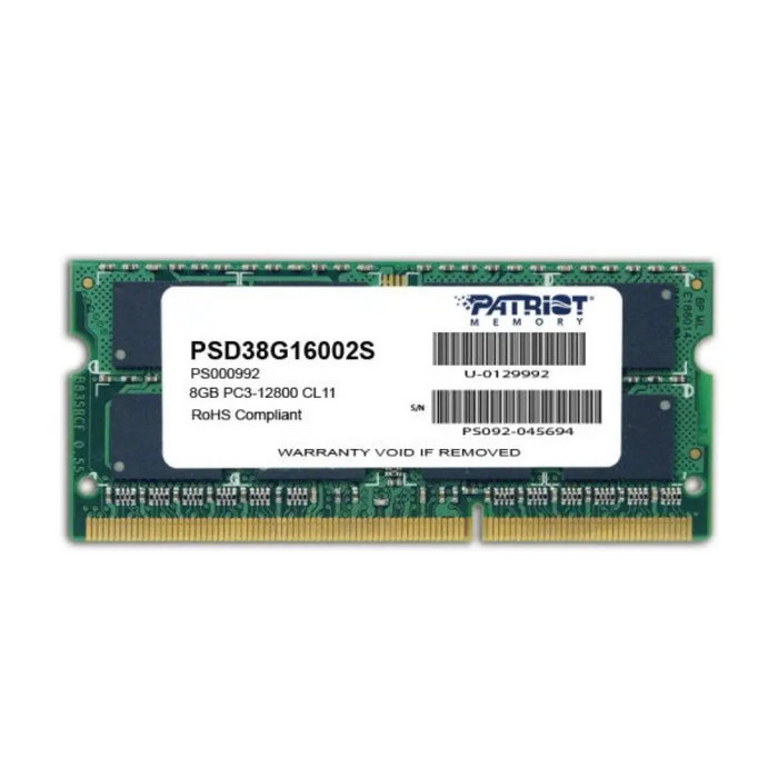 Patriot Memory 8GB PC3-12800 модул памет 1 x 8 GB DDR3 1600