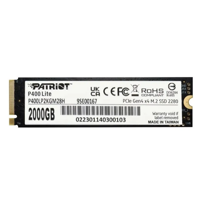 Patriot Memory P400 Lite 2 TB M.2 PCI Express 4.0 NVMe