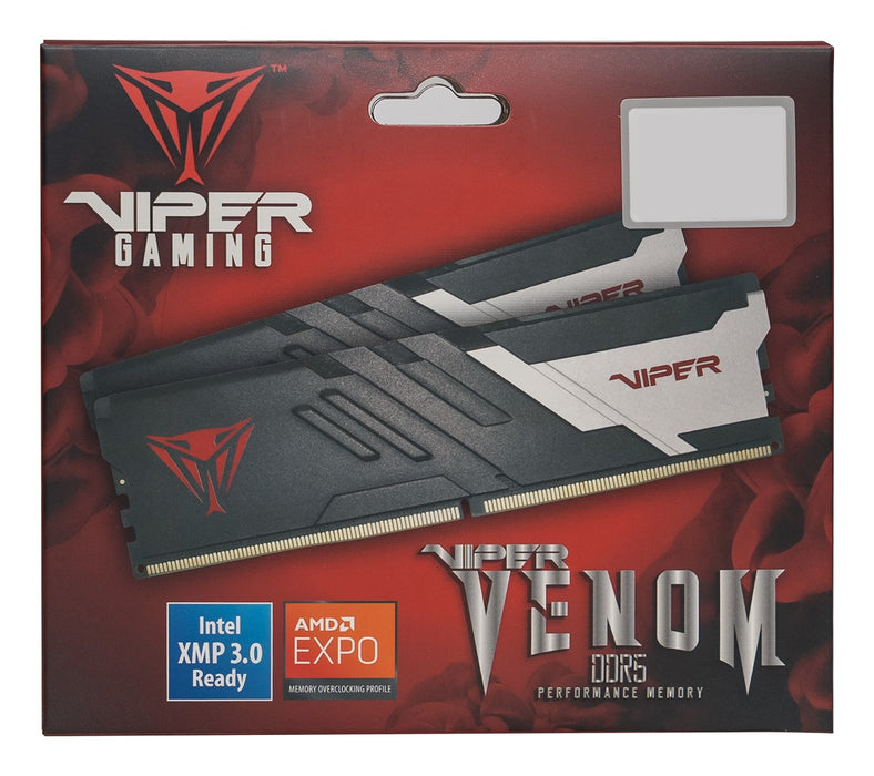 Паметен модул Patriot Memory Viper Venom PVV516G600C36K, 16 GB, 2 x 8 GB DDR5 6000 MT/s, 288-пинов DIMM