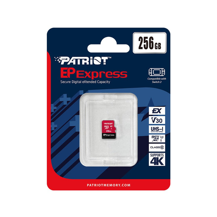 Памет Patriot EP Express 256 GB MicroSD UHS-I клас 10
