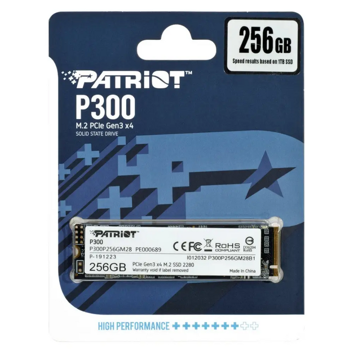 PATRIOT P300 M.2 PCI-EX4 NVME 256GB