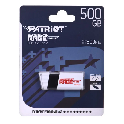 PATRIOT RAGE PRIME 600 MB/S 512GB USB 3.2 8K IOPS
