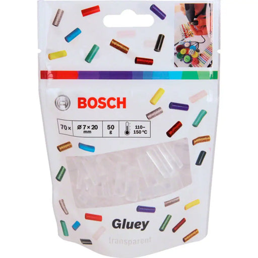 ПАТРОНИ ЗА ТОПЛО ЛЕПЕНЕ 70 БР ПРОЗРАЧНИ Ф 7 Х 20 MM BOSCH