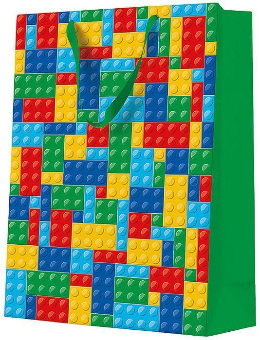 Подаръчна торбичка PAW - Colorful Bricks, 30 x 41 x 12