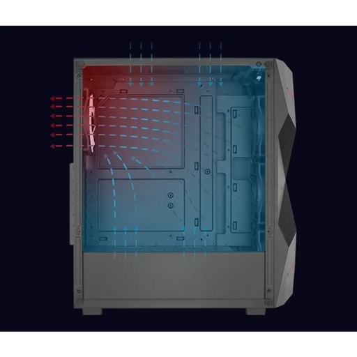 PC кутия Aerocool PGS Volcan-G-BK-V1