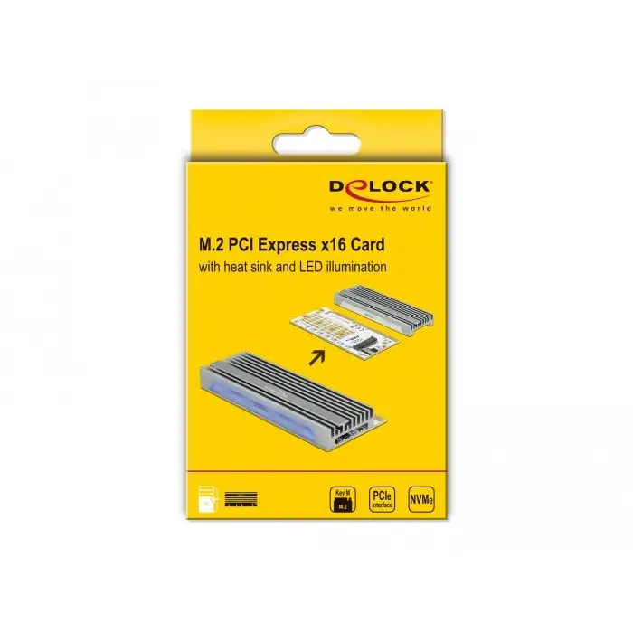 PCI Express x16 (x1 / x4 / x8) карта Delock за M.2