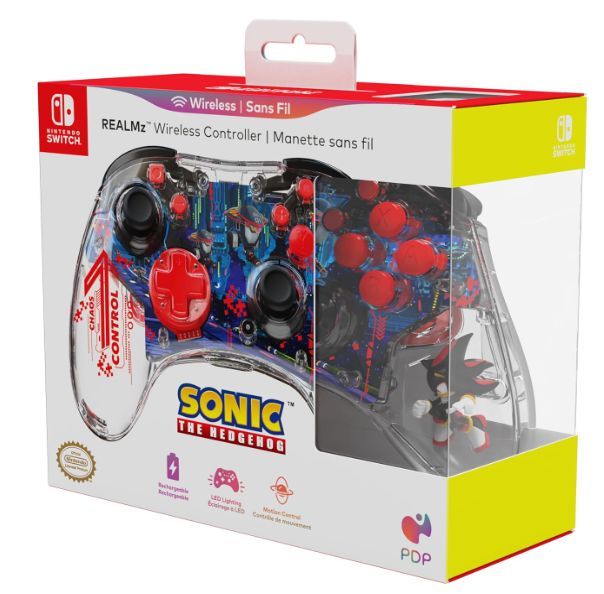 Контролер PDP - REALMz Plus, Sonic Shadow ARK, безжичен (Switch)