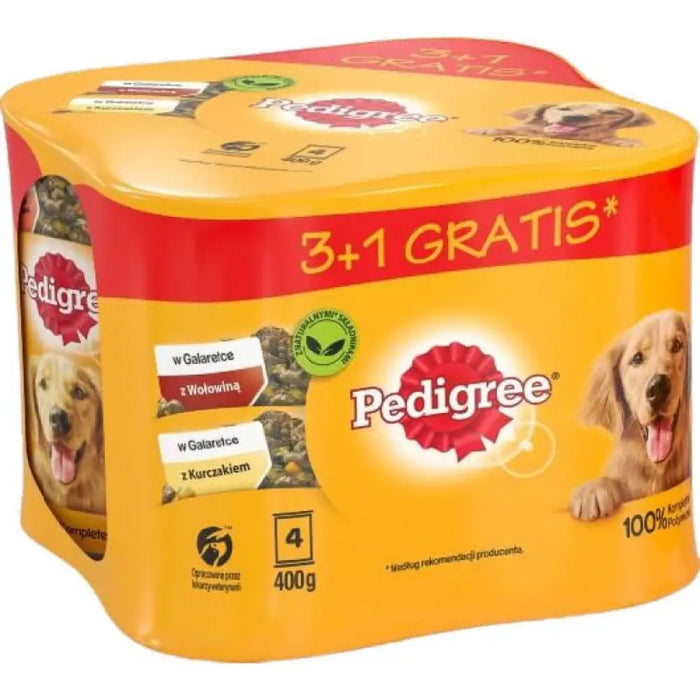 PEDIGREE Телешко и пилешко с желе - Мокра храна за кучета