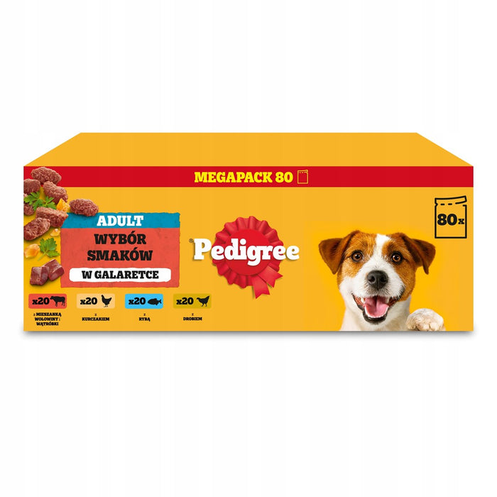 PEDIGREE Adult Selection of aromas в желе - мокра храна за кучета - 80x100 г