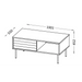 Пейка/Маса Cama CORTINA 100x55x45 черна/орех
