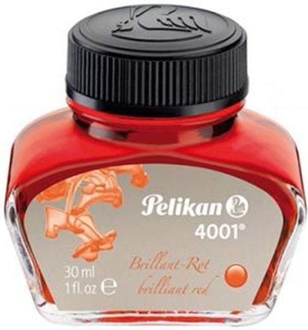 Мастилница Pelikan - червен, 30 ml