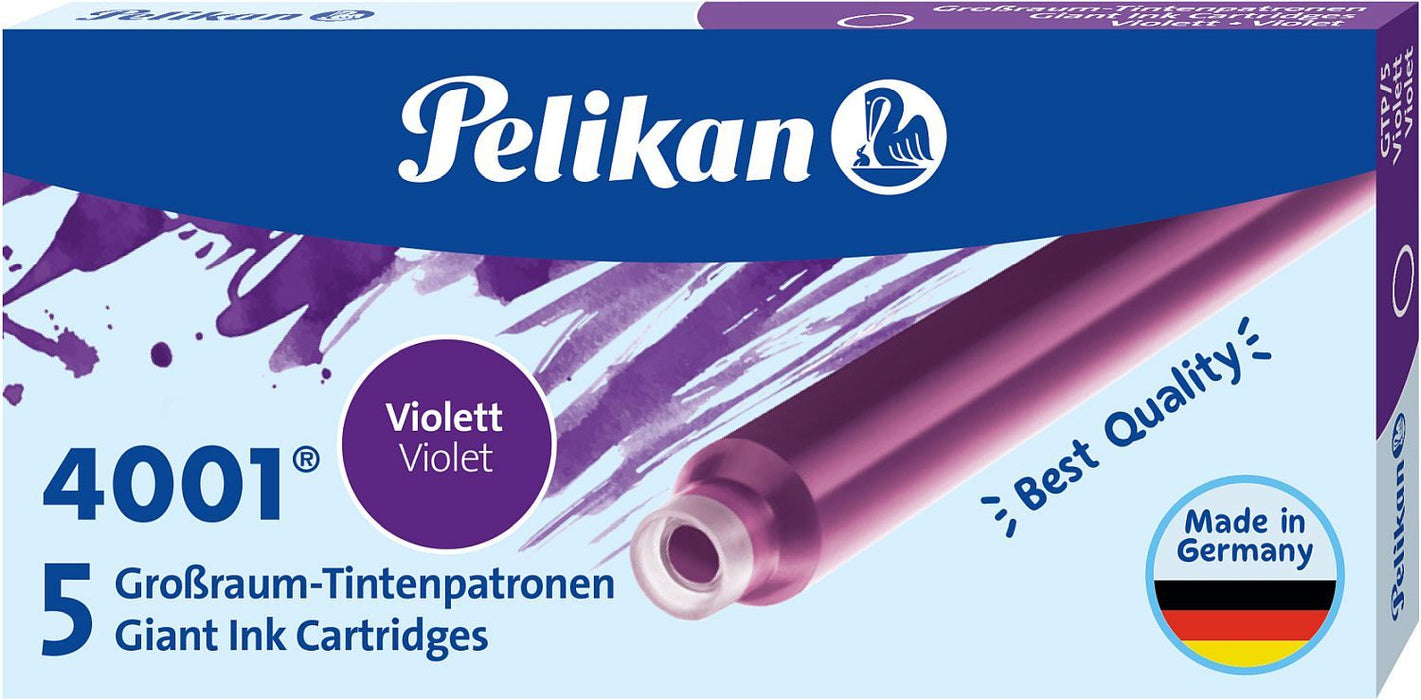 Патрончета Pelikan - Дълги, 5 броя, лилави