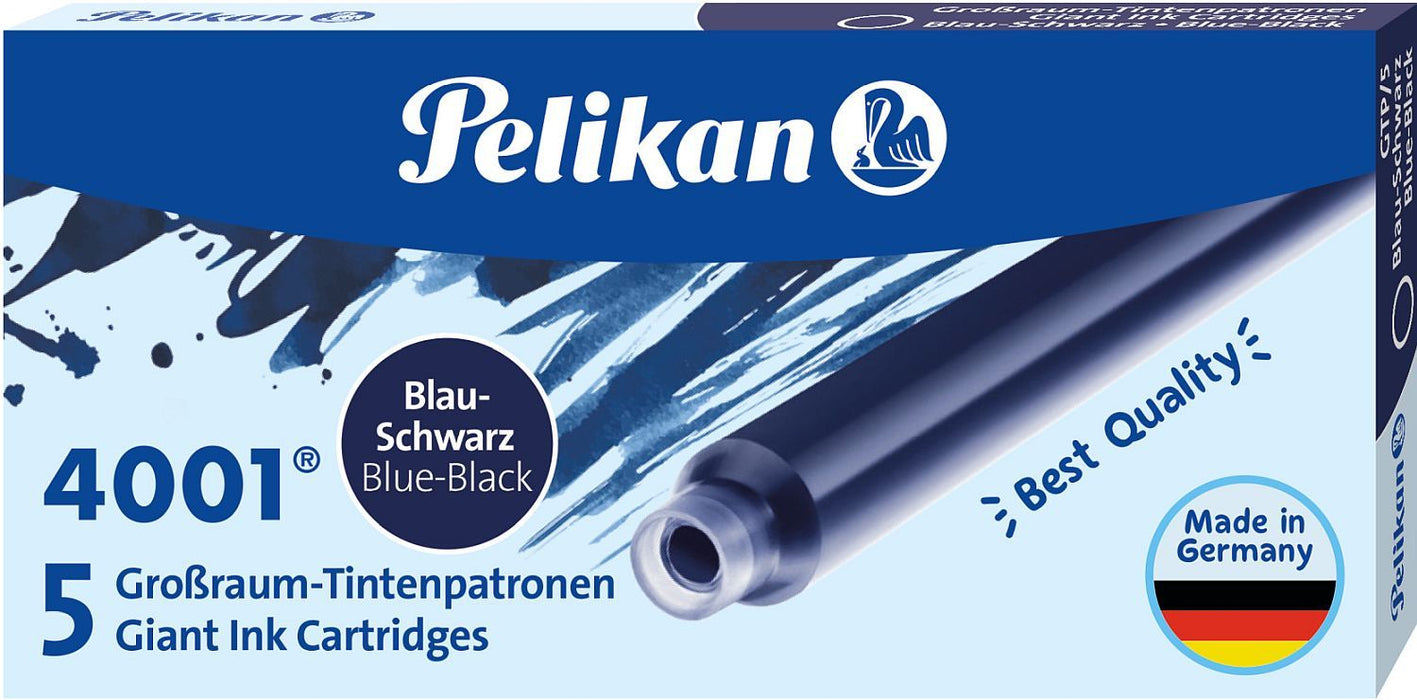 Патрончета Pelikan - Дълги, 5 броя, тъмносини