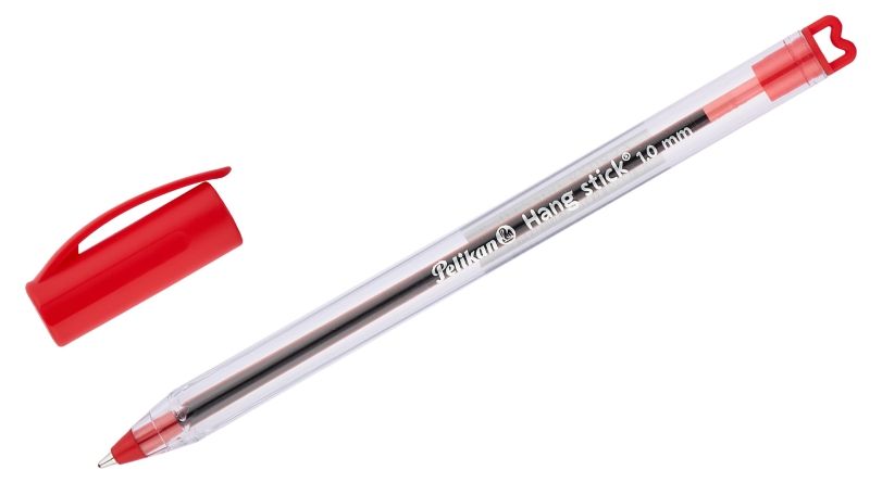 Химикалка Pelikan Hang Stick - 1.0 mm, червена