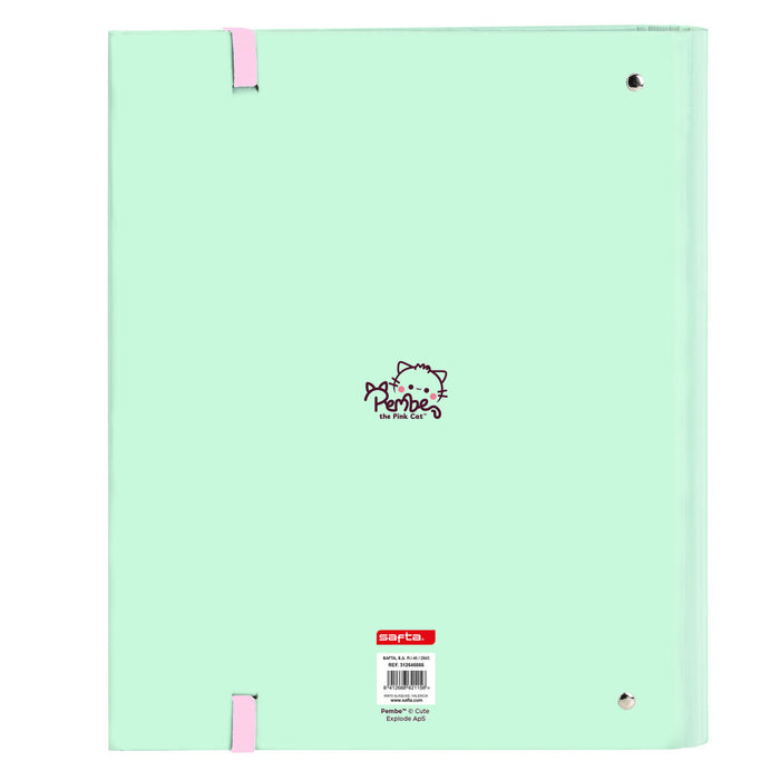 Папка с пръстени Pembe The pink cat Многоцветен 27 x 32 x 3.5 cm
