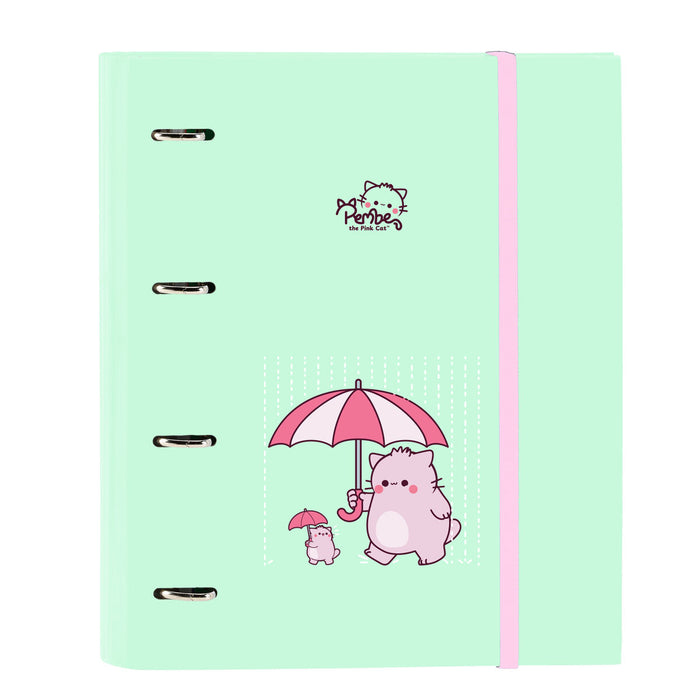 Папка с пръстени Pembe The pink cat Многоцветен 27 x 32 x 3.5 cm