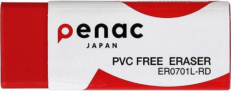 Гума за молив Penac - 5.9 х 2.1 х 1 cm, червена