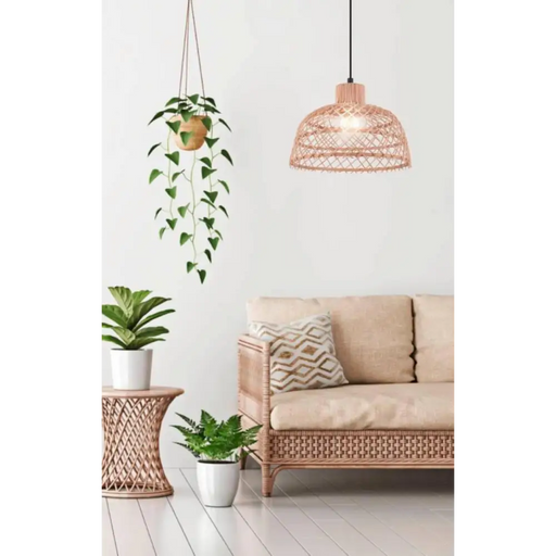 ПЕНДЕЛ AUSNBY 1ХE27 370 НАТУРАЛНО/ЧЕРНО