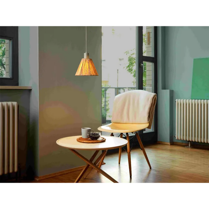 ПЕНДЕЛ ХАРТИЯ DECOR RAFFIA 1XE27 КАФЯВ