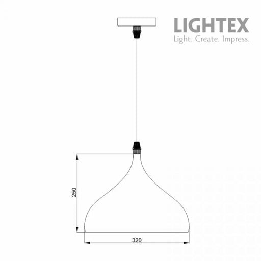 ПЕНДЕЛ TESA 1XE27 Ф320 БЯЛ LIGHTEX