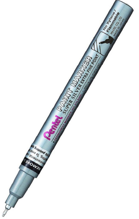 Перманентен маркер Pentel Paint MFP10 - 0.6 mm, сребрист