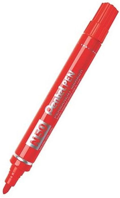 Перманентен маркер Pentel N50 - 2.0 mm, червен