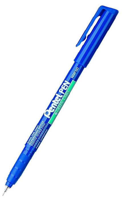 Перманентен маркер Pentel - NMF50, 0.6 mm, син