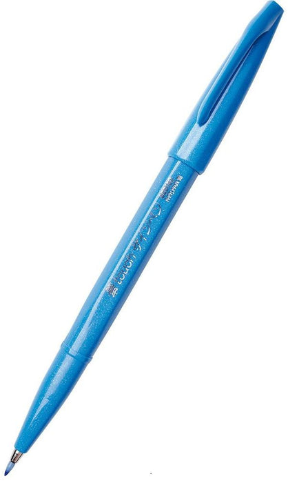 Маркер четка Pentel Sign Pen - SES15C, светлосин