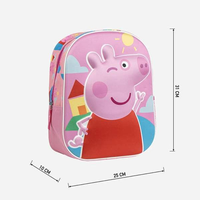 3D училищна чанта Peppa Pig Розов 25,0 x 31,0 x 10,0 cm