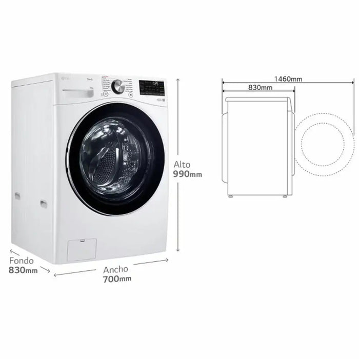 Перална машина LG F0P3CYV2W 1000 rpm 20 kg