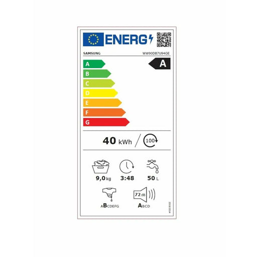 Перална машина Samsung WW90DB7U94GEU3 60 cm 1400 rpm 9 kg