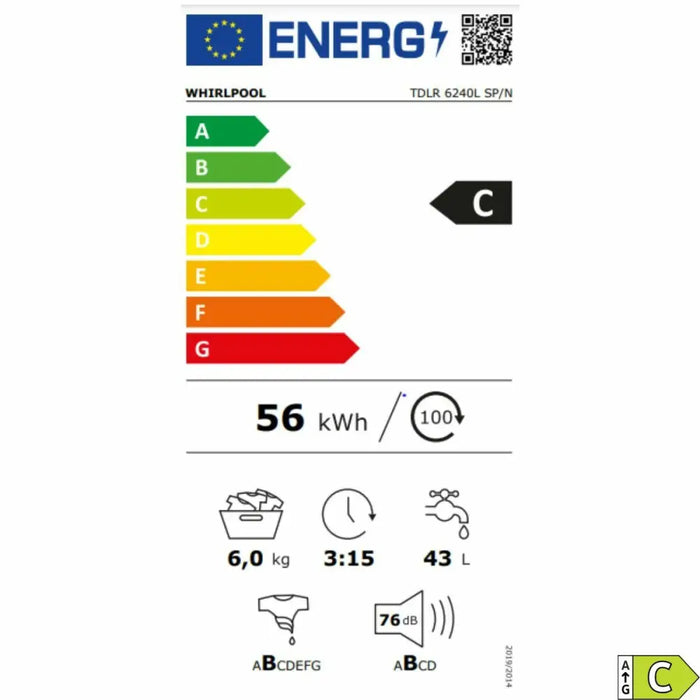 Перална машина Whirlpool Corporation TDLR6240LSPN 40 cm