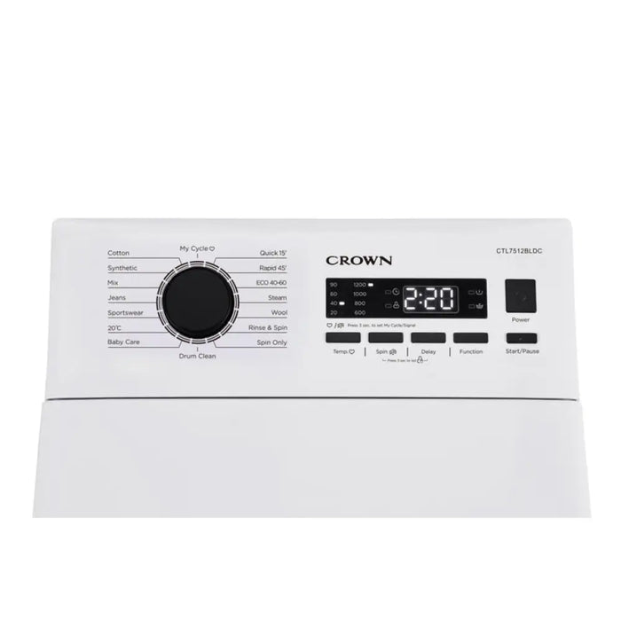 Пералня Crown CTL7512BLDC 1200 об./мин. 7.50 kg A Бял