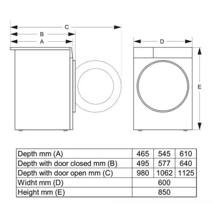 Пералня Gorenje WPNEI84A1SW/B 1400 об./мин. 8.00 kg A Черен