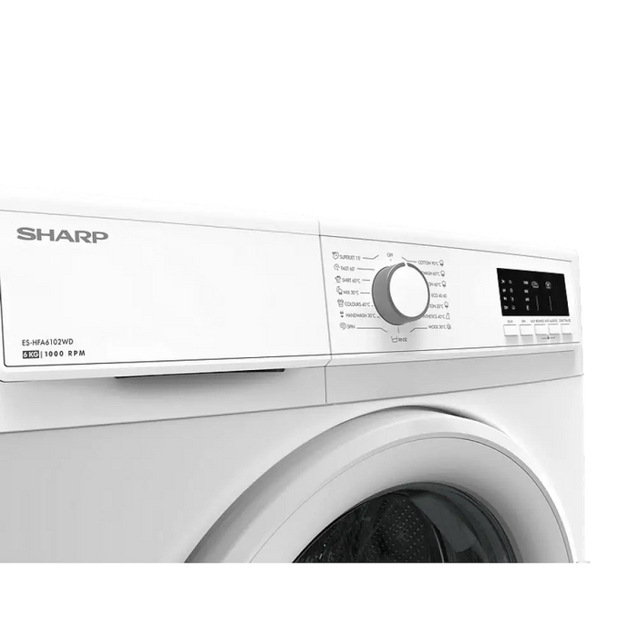 Пералня Sharp ES-HFA6102WD 1000 об./мин. 6.00 kg D Бял