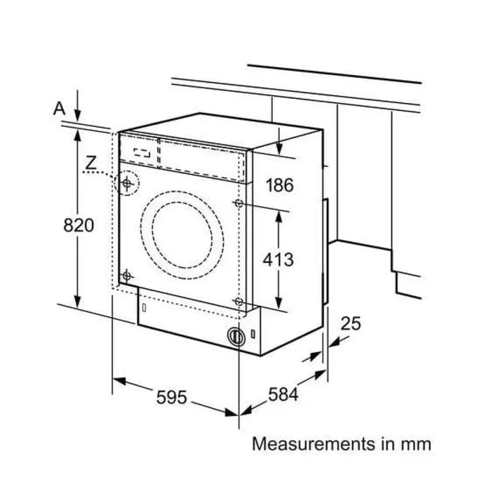 Пералня със сушилня за вграждане BOSCH WKD28543EU 7/4 кг