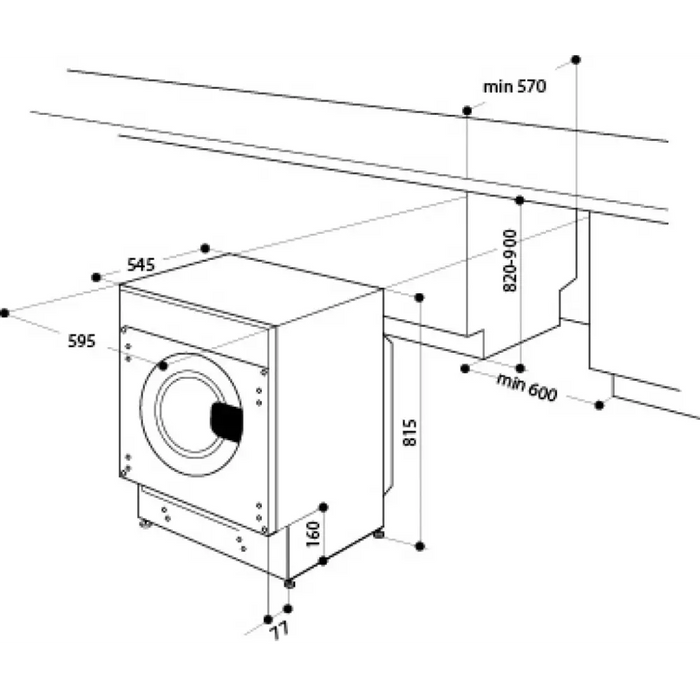 Пералня за вграждане Whirlpool BI WMWG 81485E EU