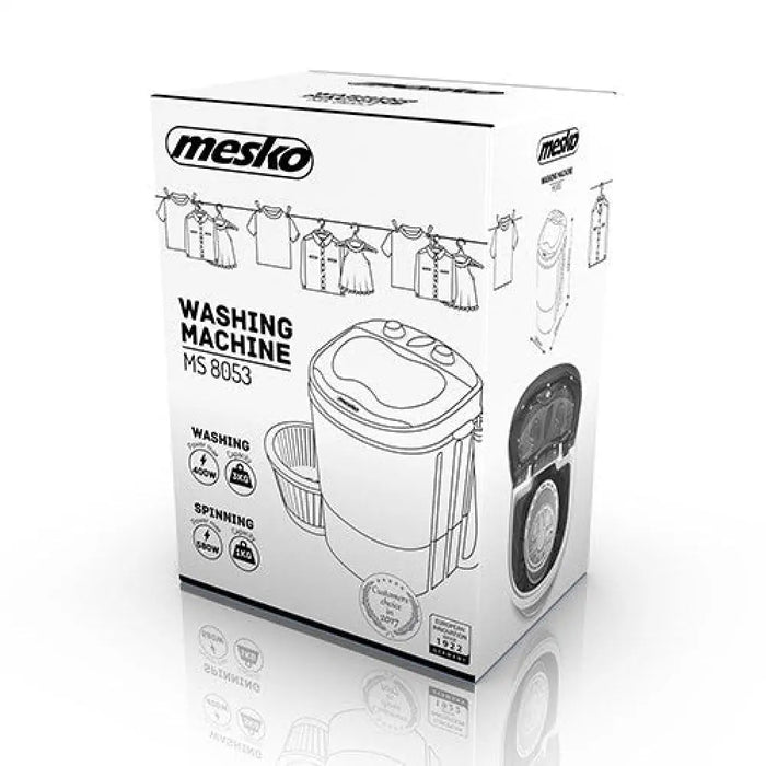 Пералня Mesko Home MS 8053 Горно зареждане 3 кг Син Бял
