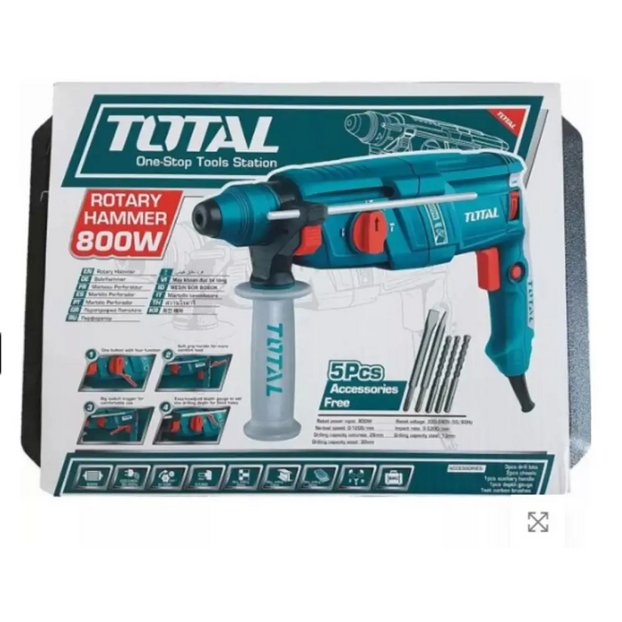 ПЕРФОРАТОР 800 W SDS TOTAL КУФАР
