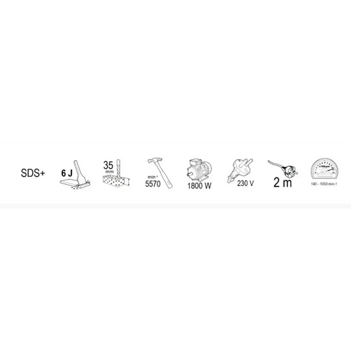 ПЕРФОРАТОР RAIDER 1800W RDP-HD56