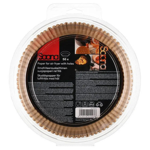 ПЕРФОРИРАНА ХАРТИЕНА КОШНИЦА ЗА AIR FRYER КВАДРАТНИ 50 БР