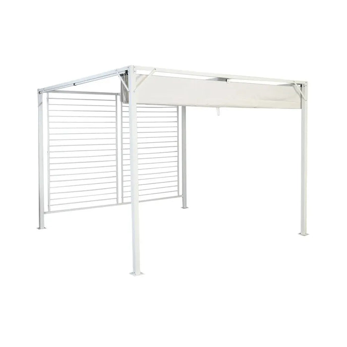 Пергола DKD Home Decor Бял 296 x 296 x 225 cm Стомана
