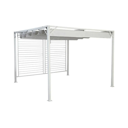 Пергола DKD Home Decor Бял 296 x 296 x 225 cm Стомана