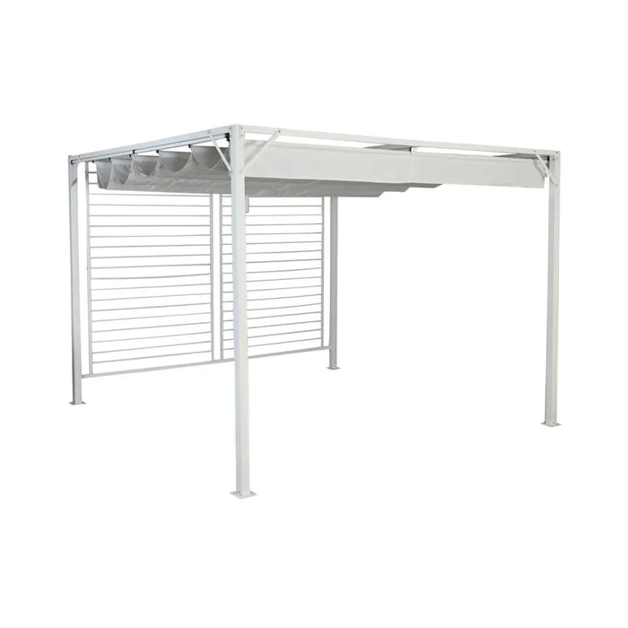 Пергола DKD Home Decor Бял 296 x 296 x 225 cm Стомана